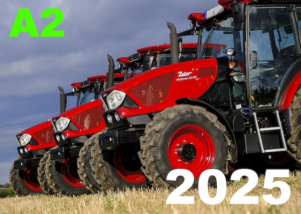 Zetor Traktoren Kalender 2025 A2, Querformat XXL